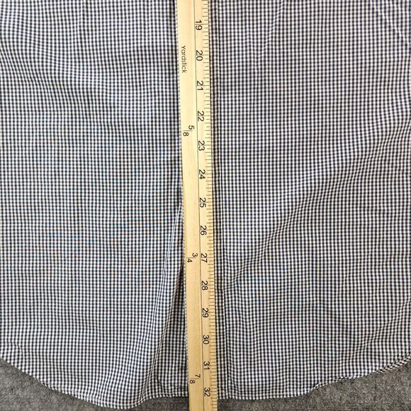 Ralph Lauren Tilden Shirt Medium Golf Vintage Blue Gingham Check Long Sleeve - Picture 8 of 10